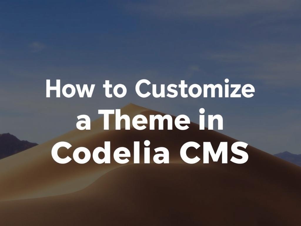     How to Customize a Theme in Codelia CMS. Basic Structure of a Codelia CMS Theme