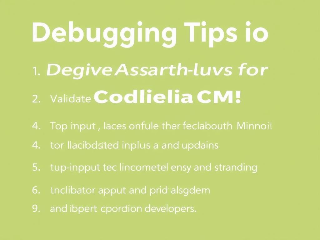     Debugging Tips for Codelia CMS Developers. 4. Validate Data and Inputs